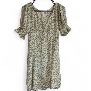 Faithfull the Brand Green Floral Midi Dress